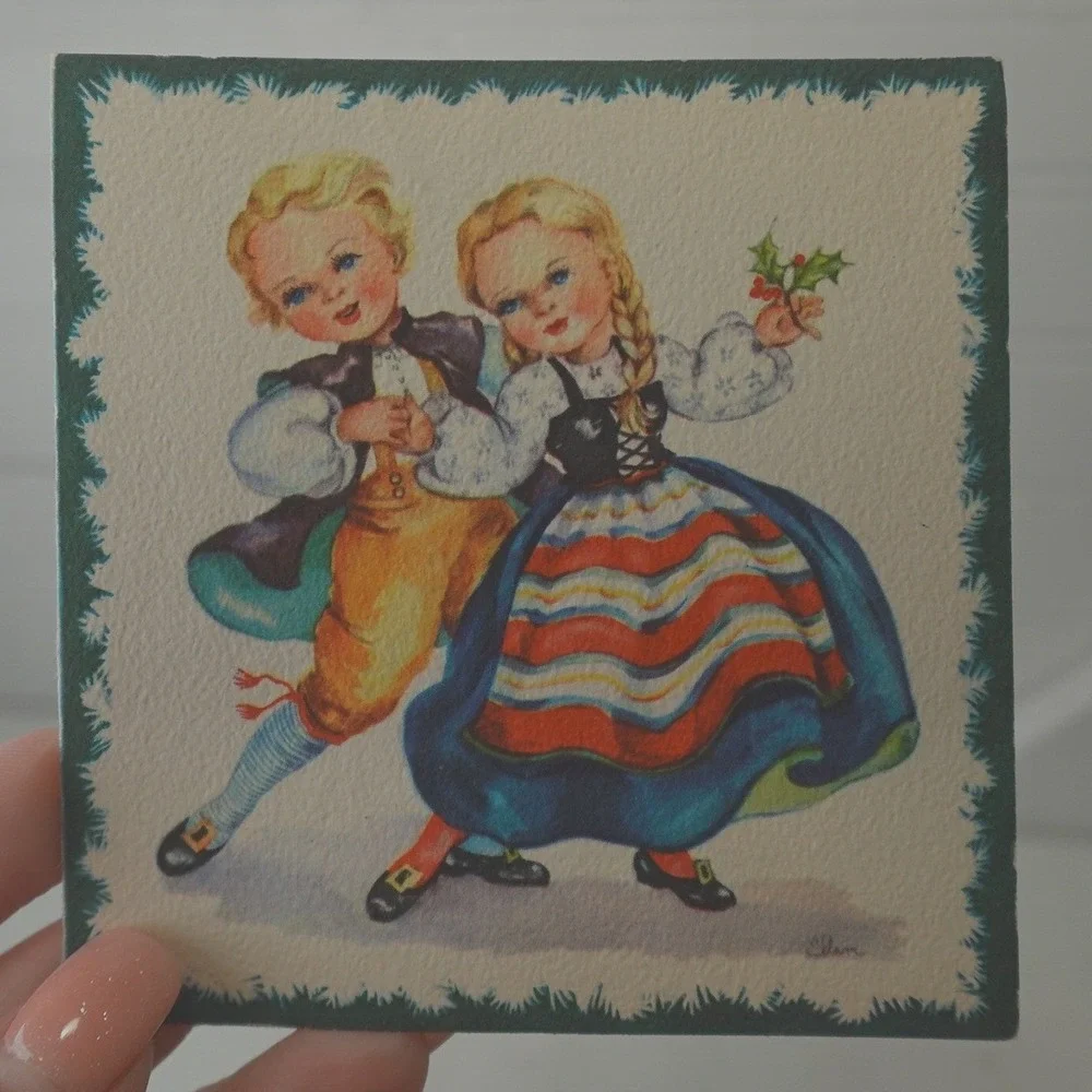Vintage Christmas Greeting Cards Set of 21 Red Farm Studios Mini 3 inch Card
